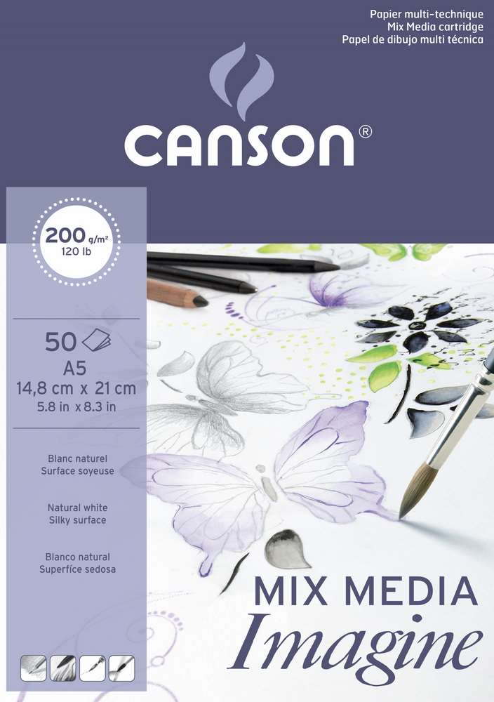 Bloco Canson Imagine A5 200g – Papel para Desenho | Moldursant Bloco Canson Imagine A5 200g – Papel para Desenho | Moldursant